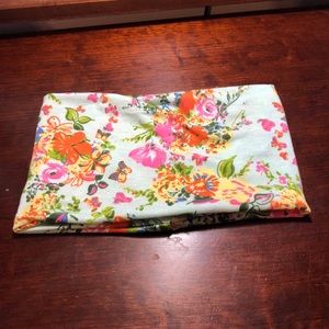 blue floral butterfly headband